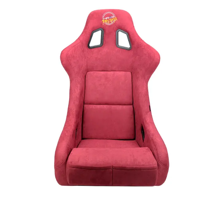 Nrg Frp Fiberglass Bucket Seat Prisma Edition With Pearlized Back. All Maroon Alcantara Vegan Material W/ Phone Pockets. (Medium) - Frp-303Mar-Prisma 1