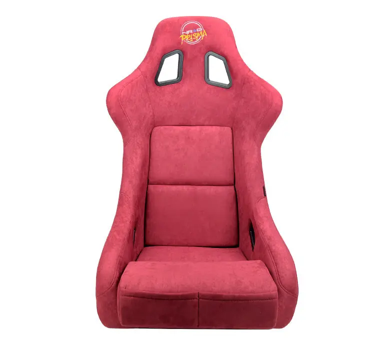 Nrg Frp Fiberglass Bucket Seat Prisma Edition With Pearlized Back. All Maroon Alcantara Vegan Material W/ Phone Pockets. (Large) - Frp-302Mar-Prisma 1