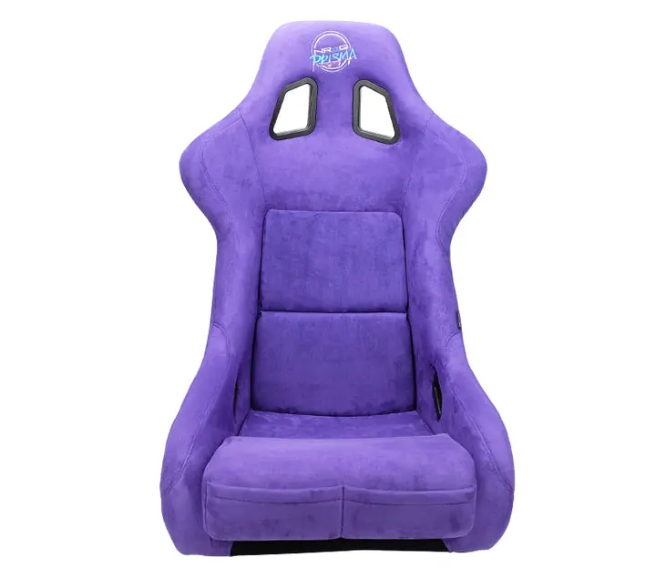 Nrg Frp Fiberglass Bucket Seat Prisma Edition With Pearlized Back. All Purple Alcantara Vegan Material. (Medium) - Frp-303Pp-Prisma 1