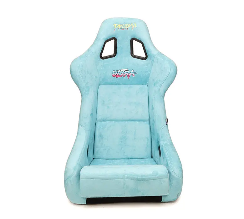 Nrg Frp Fiberglass Bucket Seat Ultra Edition With Grey Peralized Back, Teal Vegan Micro Fiber Material, Phone Pockets And Special Ultra Embroidery (Large) - Frp-302Tl-Ultra 1