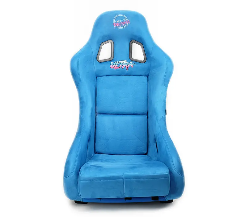Nrg Frp Fiberglass Bucket Seat Ultra Edition With Peralized Back, Blue Vegan Micro Fiber Material, Phone Pockets And Special Ultra Embroidery (Medium) - Frp-303Bl-Ultra 1