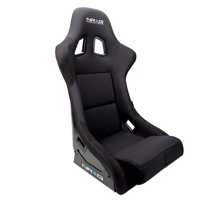 Nrg Frp Fiberglass Bucket Seat (Medium) Black W/ Phone Pockets - Frp-310 1