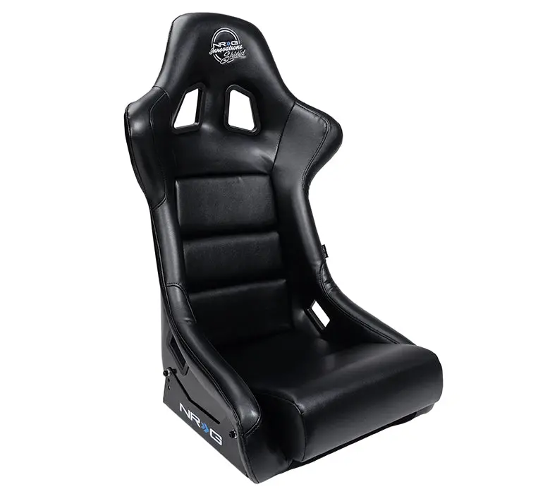 Nrg Frp Fiberglass Bucket Seat (Medium) Black Water Resistant Vinyl Material - Frp-310Gy-Shield 1
