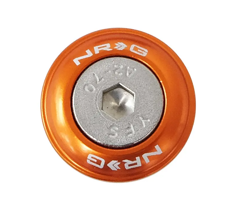 Nrg Fender Washer Kit, Set Of 10, Orange, Rivets For Plastic - Fw-100Or 1