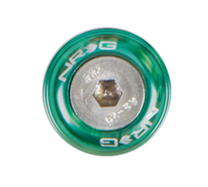 Nrg Fender Washer Kit, Set Of 10, Green, Rivets For Metal - Fw-110Gn 1