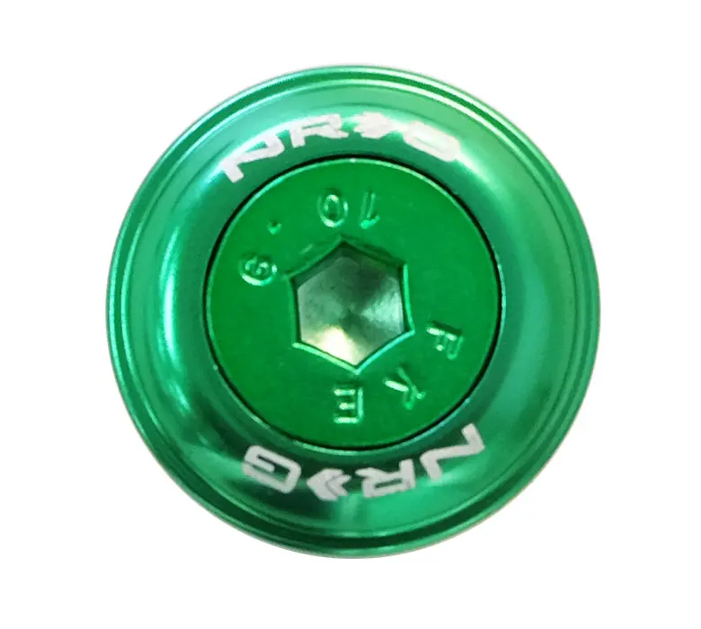 Nrg Fender Washer Kit, Set Of 10, Green With Color Matched Bolts, Rivets For Plastic - Fw-150Gn 1