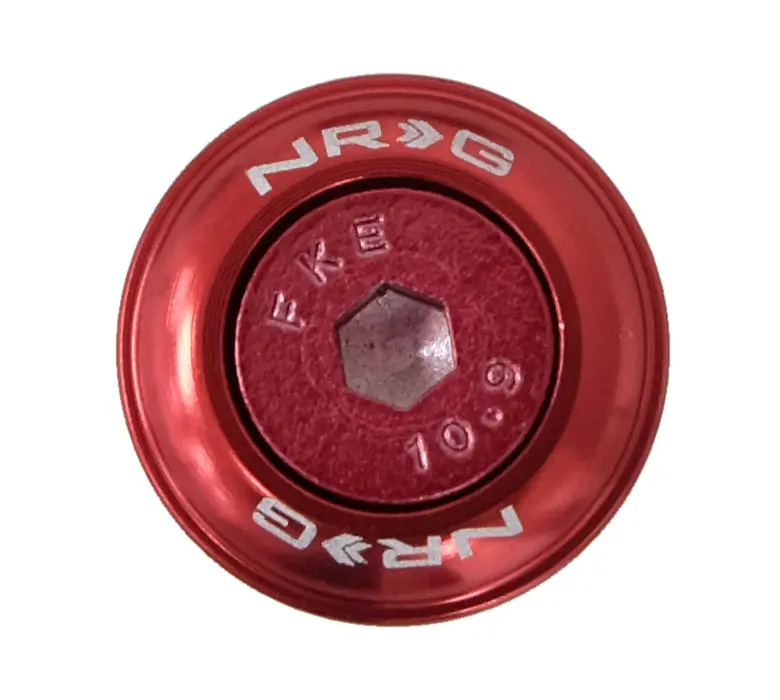 Nrg Fender Washer Kit, Set Of 10, Red With Color Matched Bolts, Rivets For Plastic - Fw-150Rd 1