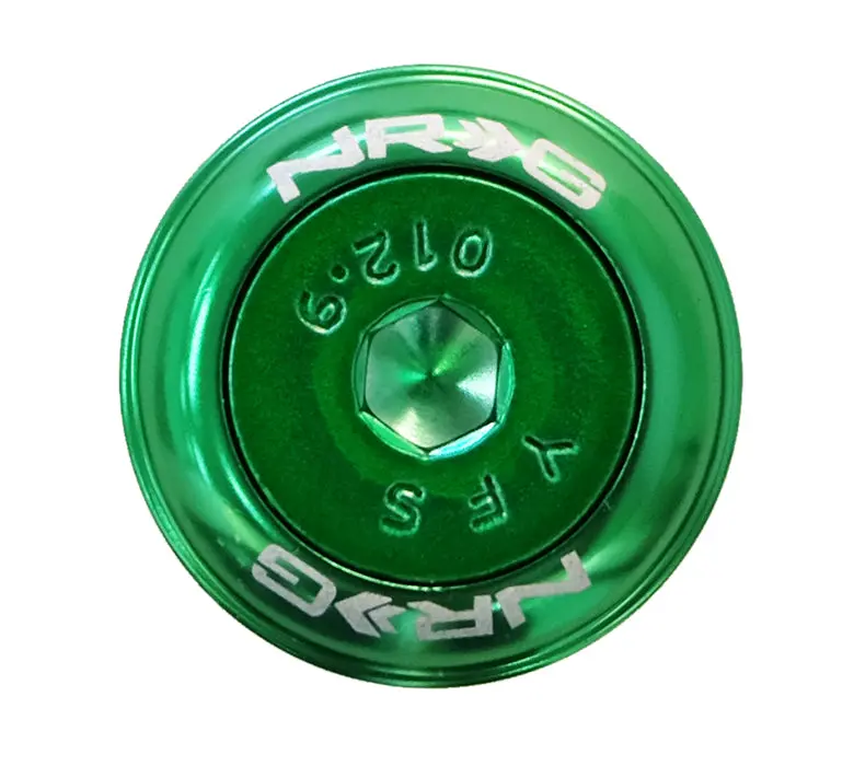 Nrg Fender Washer Kit, Set Of 8, Green With Color Matched Bolts, Rivets For Plastic - Fw-800Gn 1