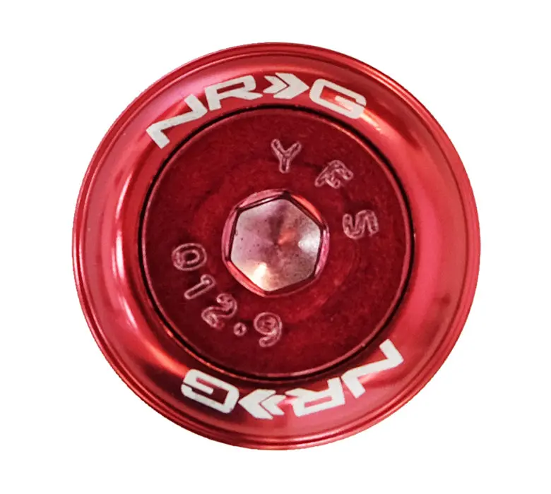 Nrg Fender Washer Kit, Set Of 8, Red With Color Matched Bolts, Rivets For Plastic - Fw-800Rd 1