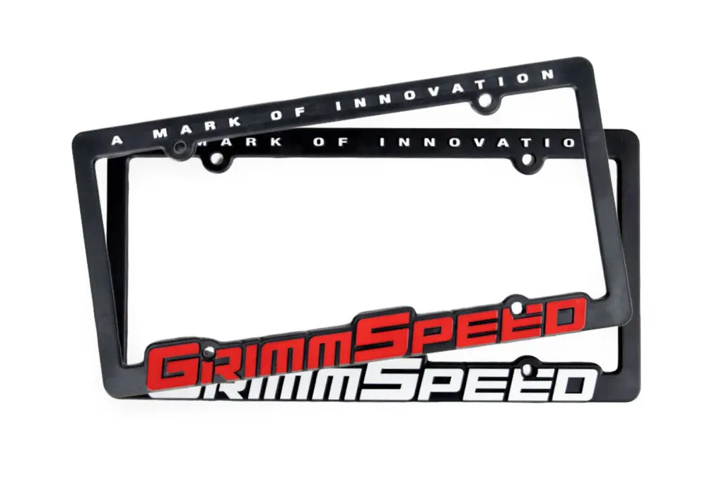 Grimmspeed License Plate Frames - Grimmspeed Text (Pair) - 111002 1