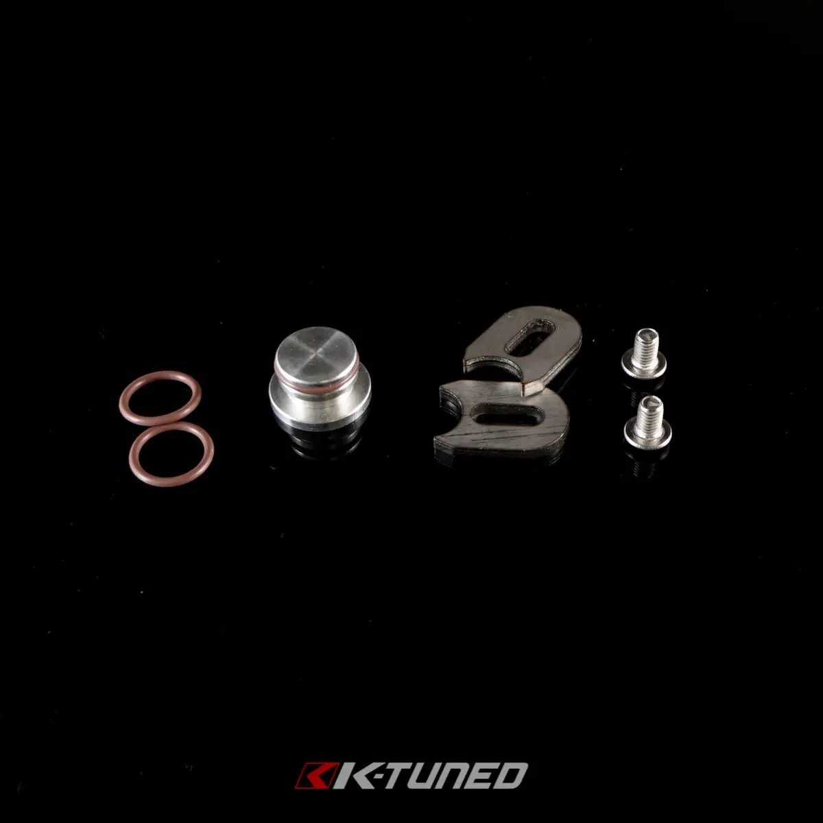 K-Tuned Center Mount Fuel Port Plug - Plug, Tabs, Screws, Extra O-Rings. (K-Tuned Rail Only) - Kr-Cmp-Plg 1