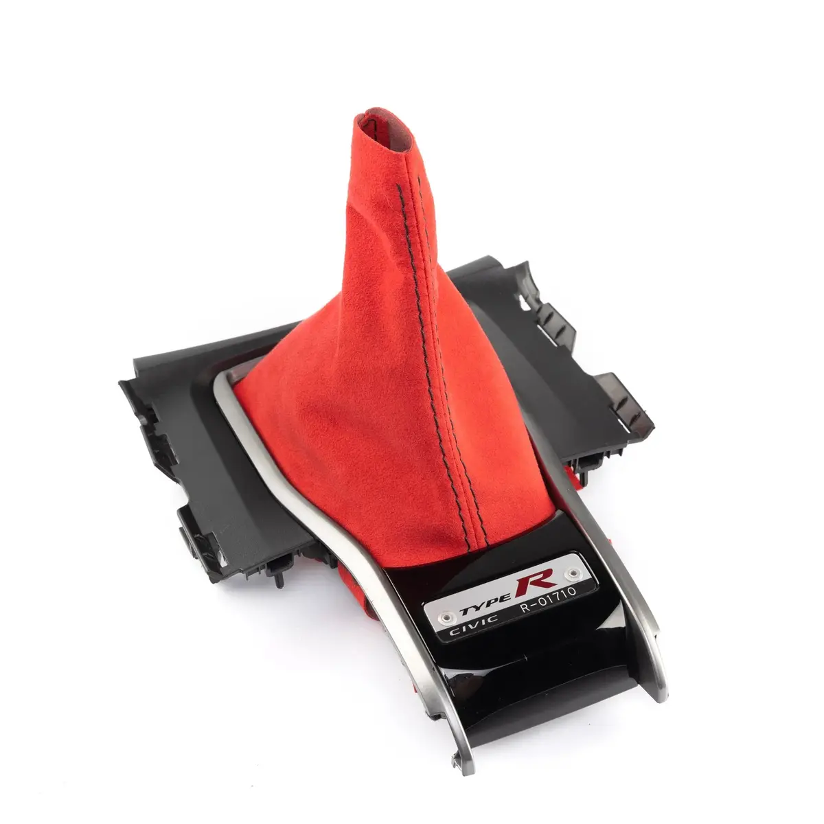 Hybrid Racing Alcantara Shift Boot (16-21 Honda Civic), Red - Hyb-Sba-01-02 1