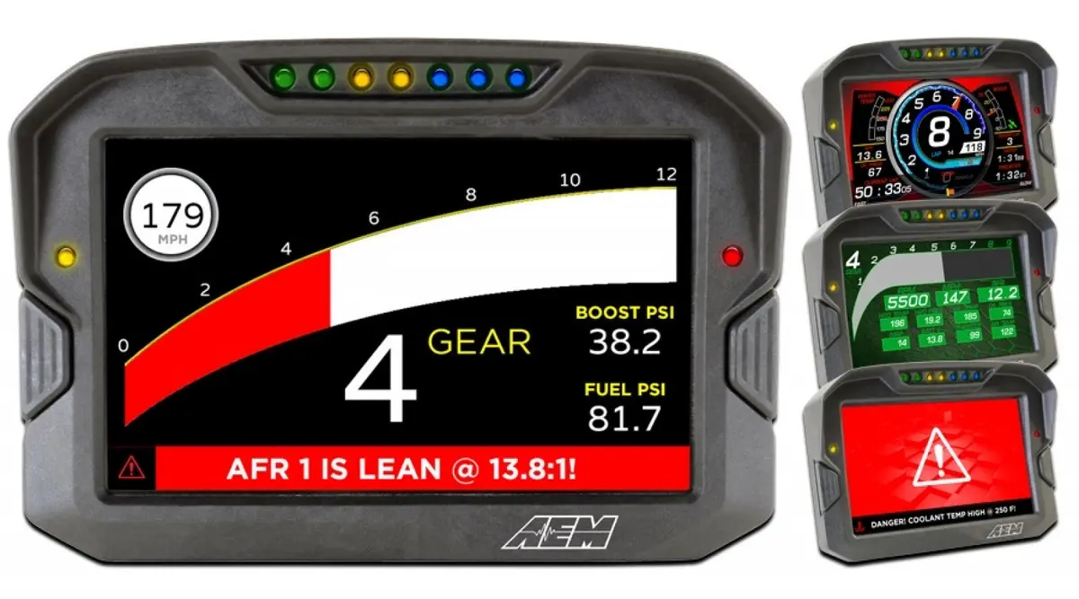 Aem Cd-7 Logging Race Dash Carbon Fiber Digital Display (Can Input Only) - 30-5701 1