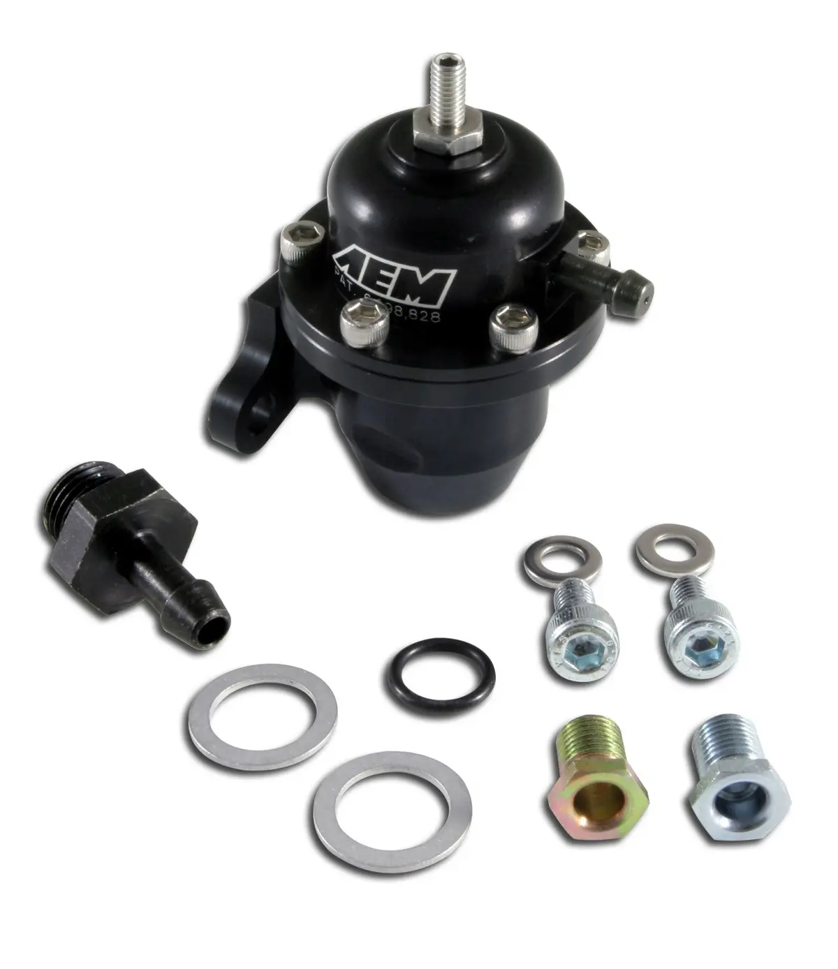Aem Honda/Acura Adjustable Fuel Pressure Regulator - Offset Flange - 25-301Bk 1