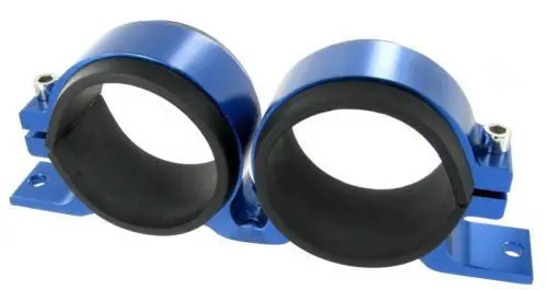 Fuel Pump Dual Bracket For Bosch 044 Or Similar 60Mm Od, Blue - Fpdb-Blu 1