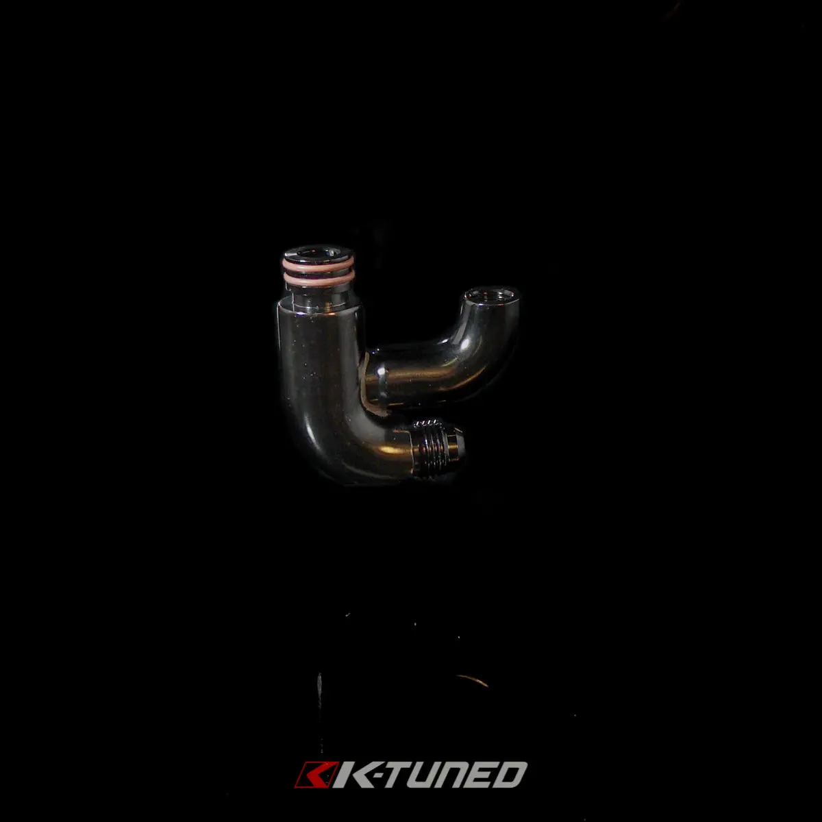K-Tuned Center Mount Fuel Rail Fitting - Gauge And 6An Ports (Fittings And Gauge) - Kr-Fit-G06 1