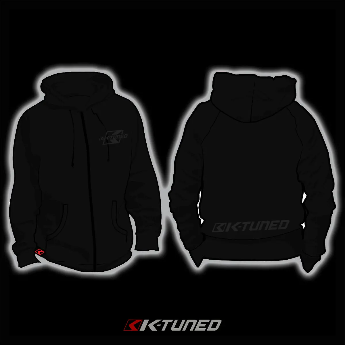 K-Tuned Zipper Hoodie - Xx-Large - Ktd-Hdz-Xxl 1