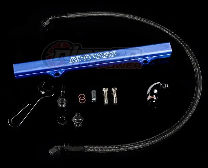 K-Tuned K-Series Fuel Rail Kit With Factory K-Series Center Feed (Rsx/Ep3/8Th/9Th Gen Civic) - Blue - Ktd-Kcf-Blu 1