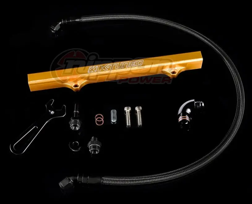 K-Tuned K-Series Fuel Rail Kit With Factory K-Series Center Feed(Rsx/Ep3/8Th/9Th Gen Civic) - Gold - Ktd-Kcf-Gld 1