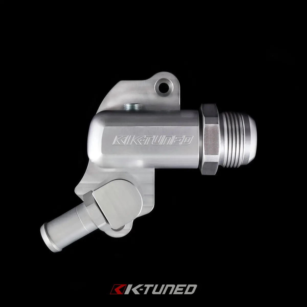 K-Tuned K20 Upper Coolant Housing Redesigned 2021 (Hose End And 16An Fitting - Kuw-20D-N02 1
