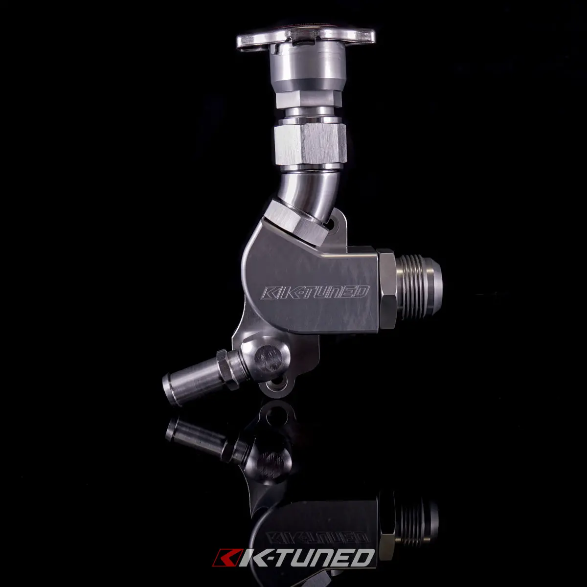 K-Tuned K20 Upper Coolant Housing W/ Filler Neck - Includes Hose End And 16An - Kuw-20T-F02 1