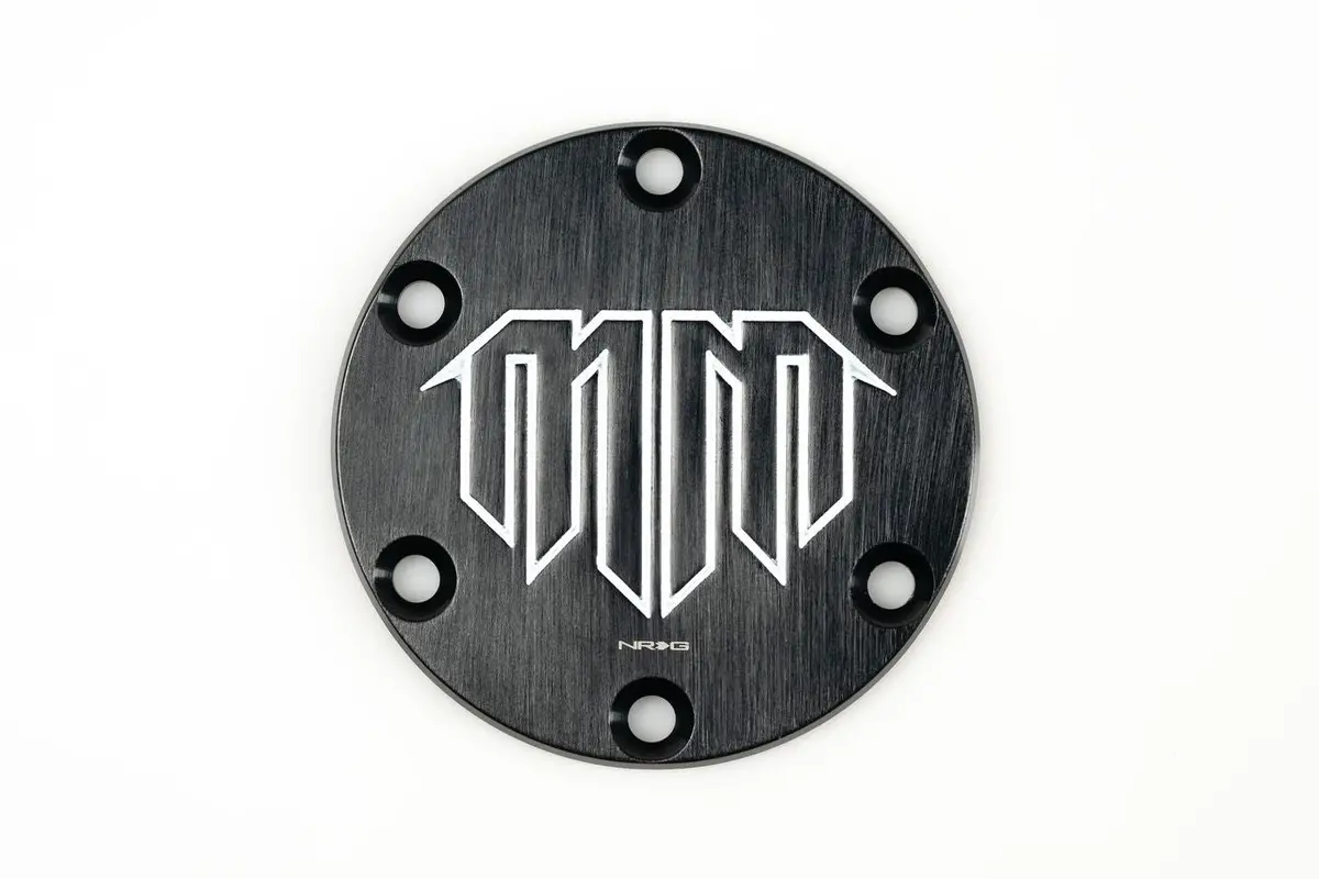 Nrg Madmike Logo Engraved Horn Delete-Bk - Str-620-Mm 1