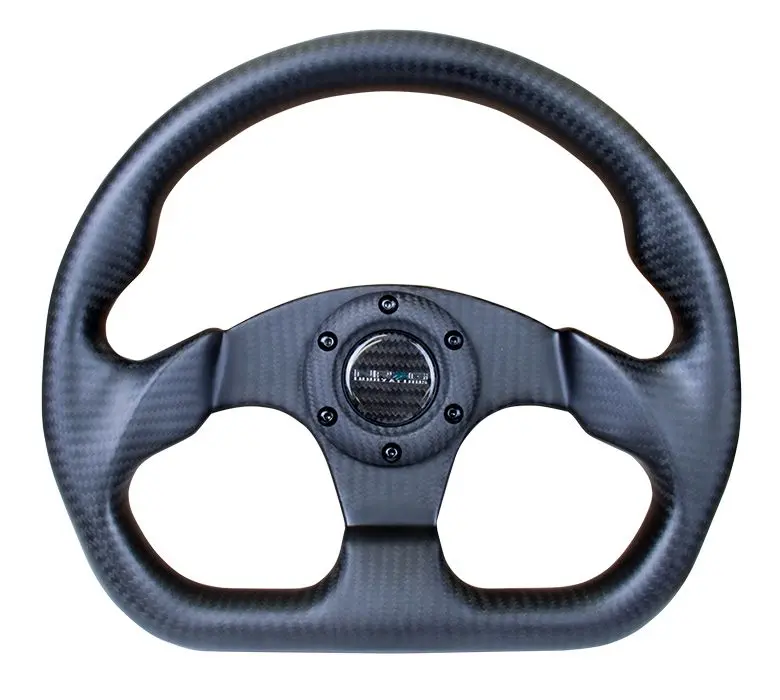Nrg Matte Black Carbon Fiber Steering Wheel 320Mm Flat Bottom - St-009Cf/Mb 1