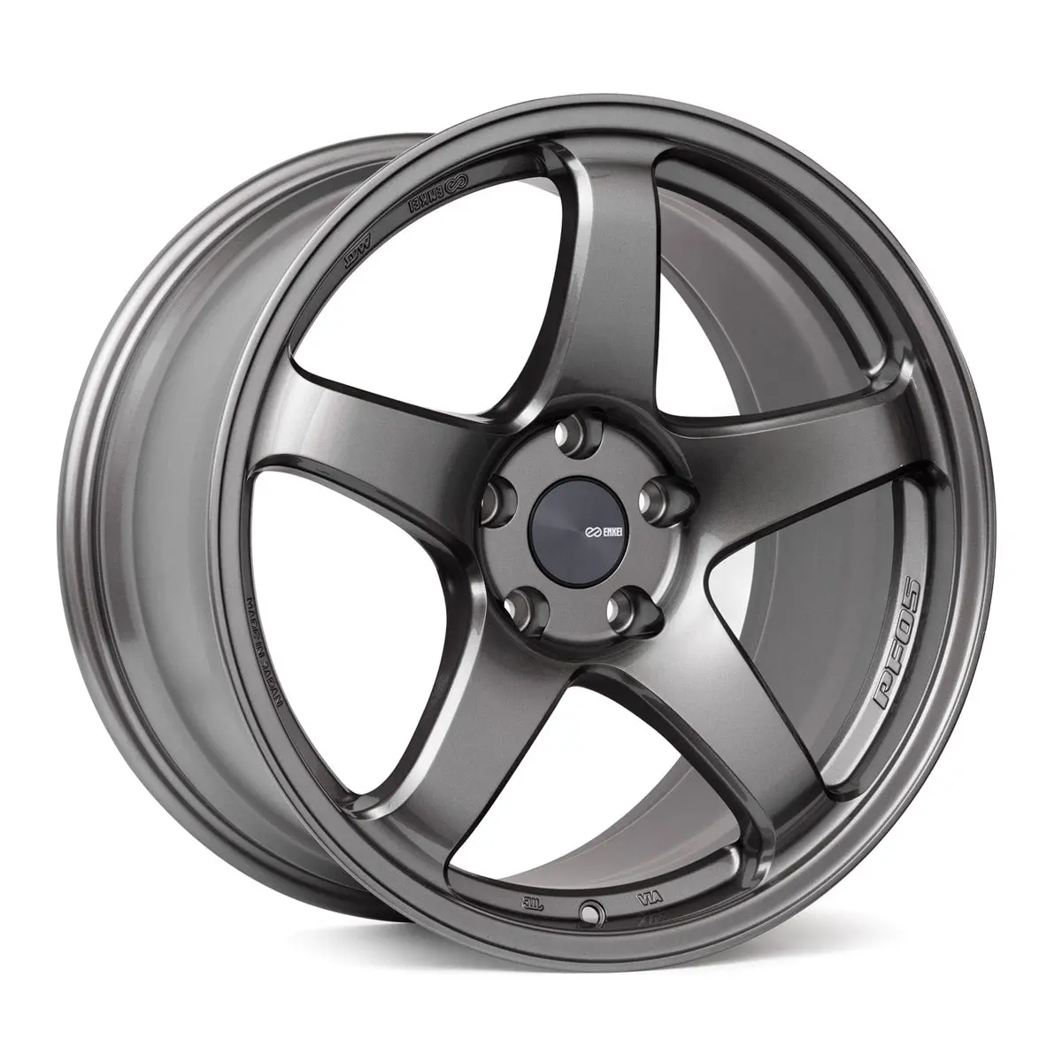 Enkei Pf05 17X8 5X100 38Mm Offset 75Mm Bore Dark Silver Wheel - 527-780-8038Ds 1