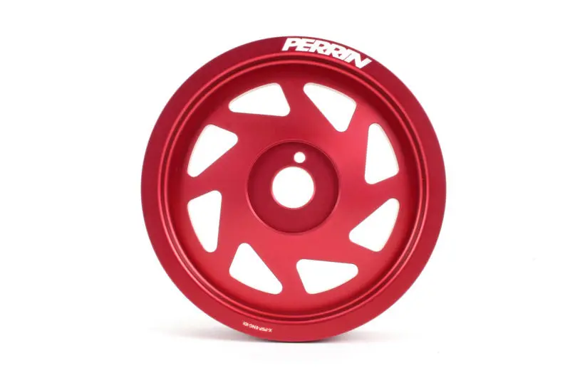 Perrin Ej Engines (W/O Ac Only) Crank Pulley - Red - 93-11 Subaru Impreza / 02-14 Wrx / 04-21 Sti - Psp-Eng-102Rd 1