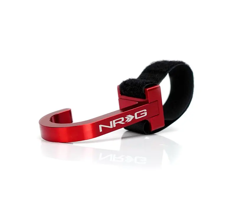Nrg Universal Cnc Steering Wheel Hook With Velcro Red - Str-100Rd 1