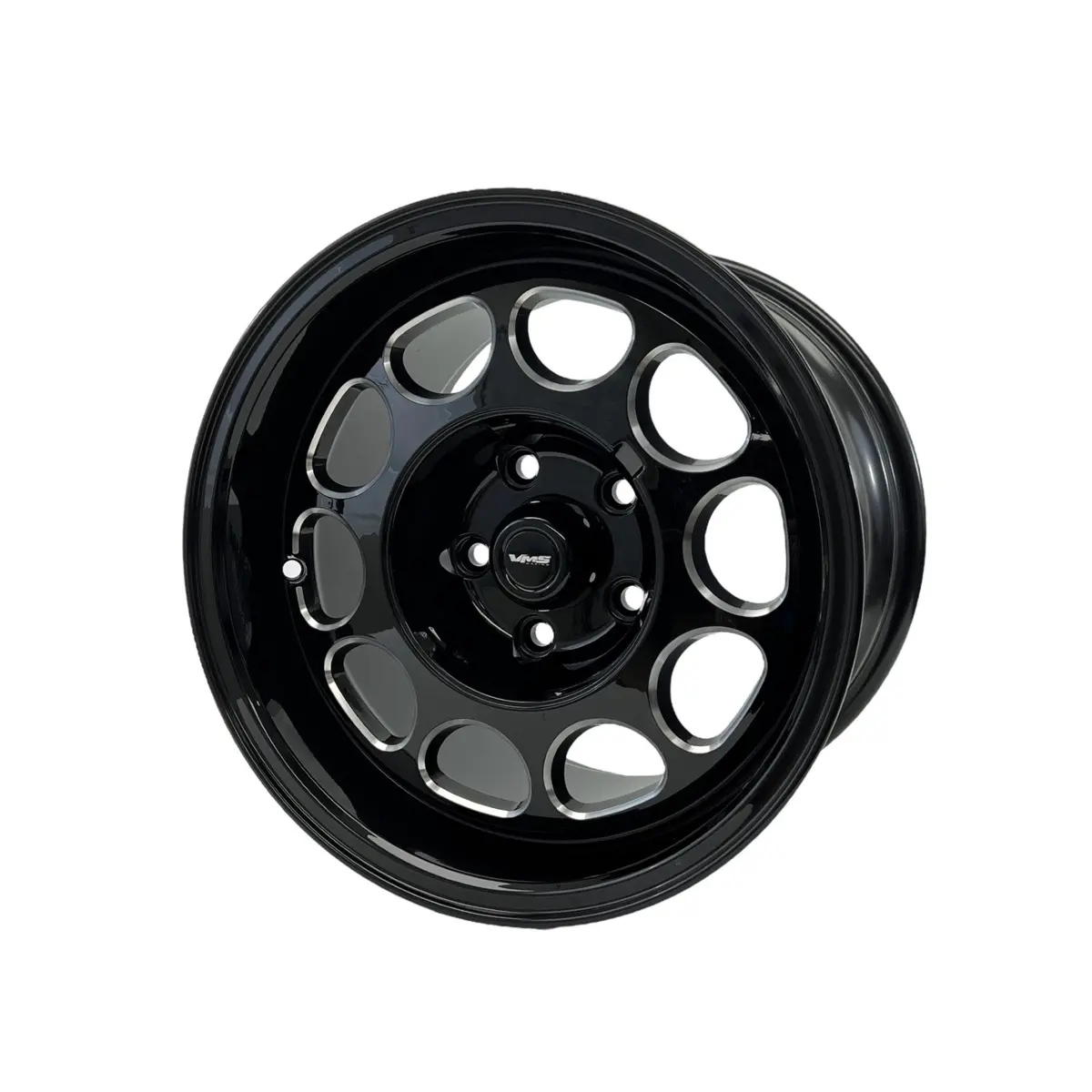 Vms Wheels Phone Dial 15X10 4X108 +20 Offset Black Milling Finish - Vwpd005 1