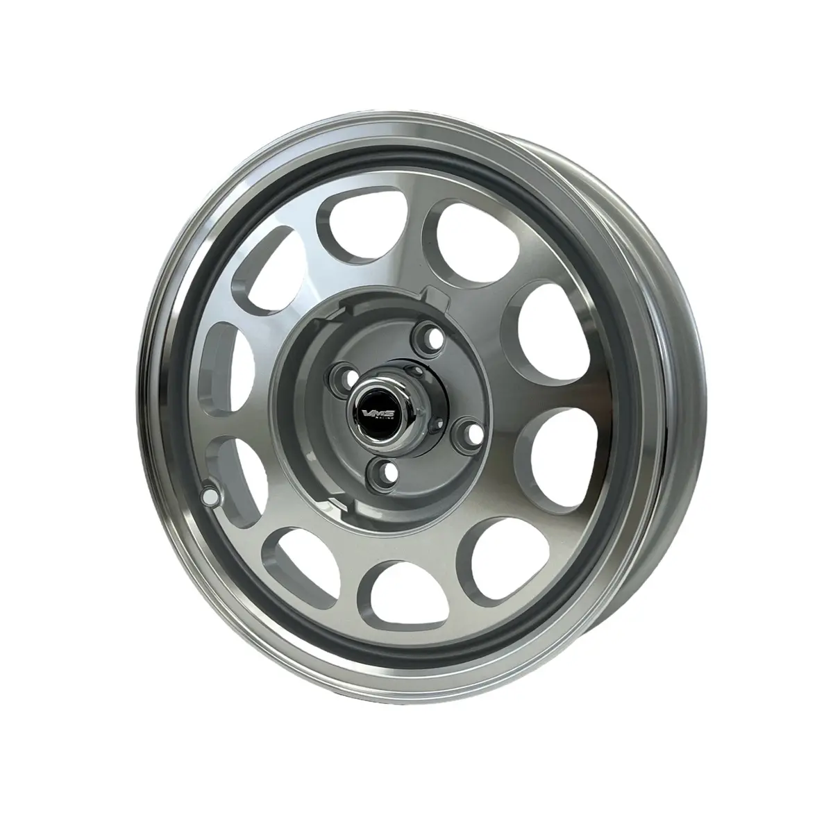 Vms Wheels Phone Dial 15X3.5 4X108 -13 Offset Silver Machined Finish - Vwpd002 1