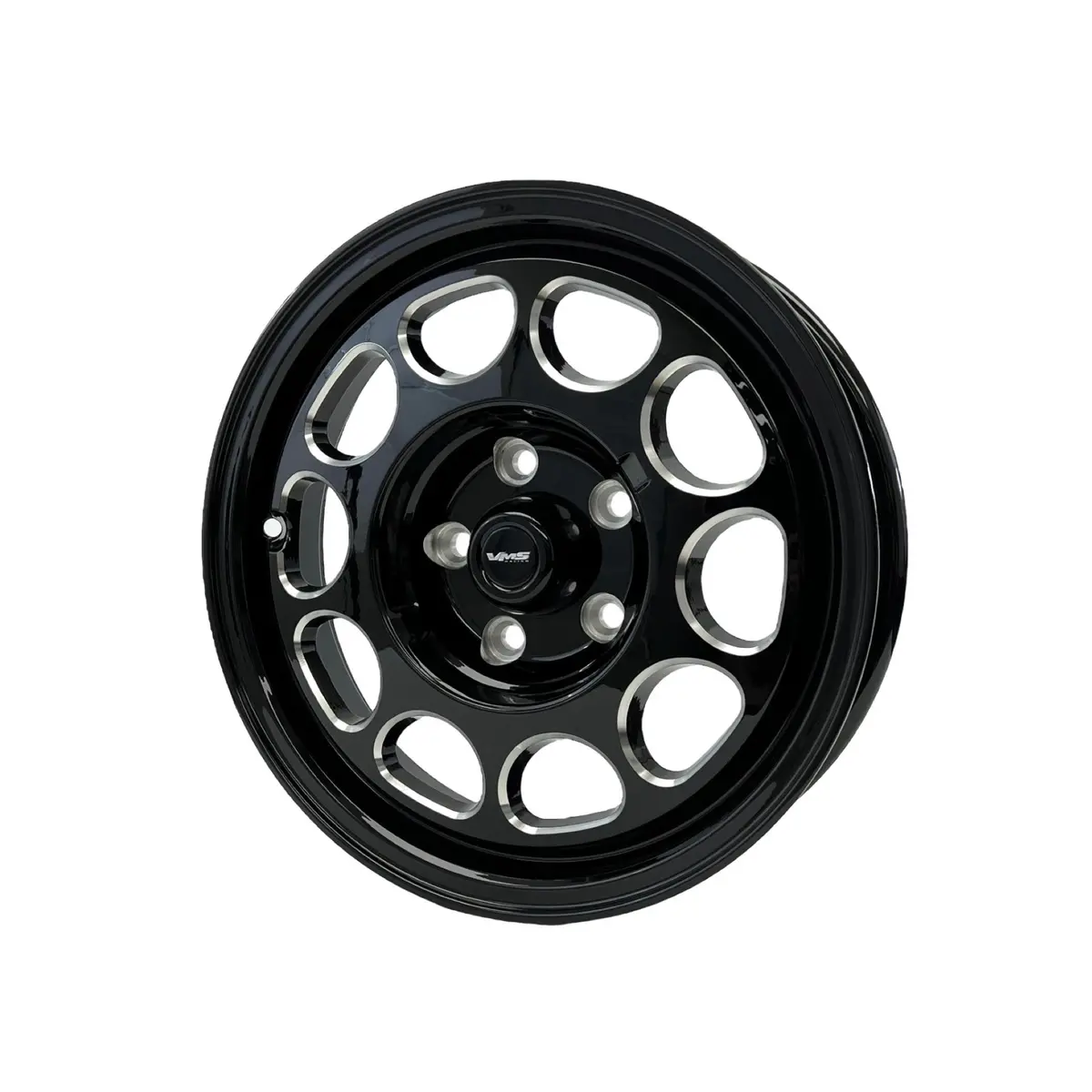 Vms Wheels Phone Dial 15X3.5 5X114.3 -13 Offset Black Milling Finish - Vwpd003 1