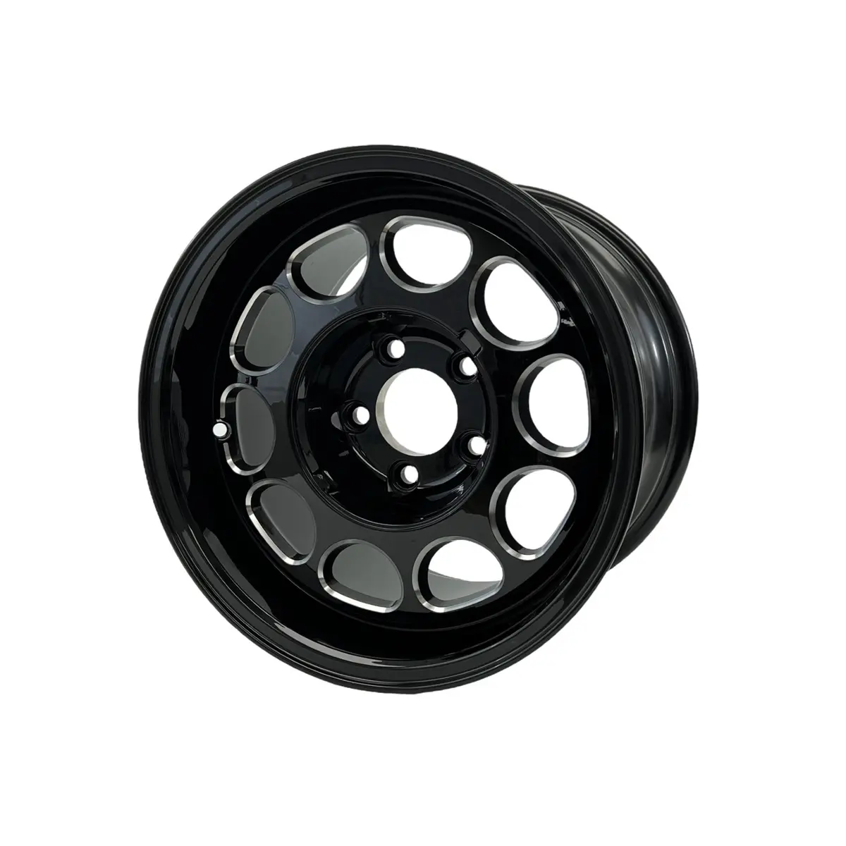 Vms Wheels Phone Dial 15X10 5X114.3 +20 Offset Black Milling Finish - Vwpd007 1