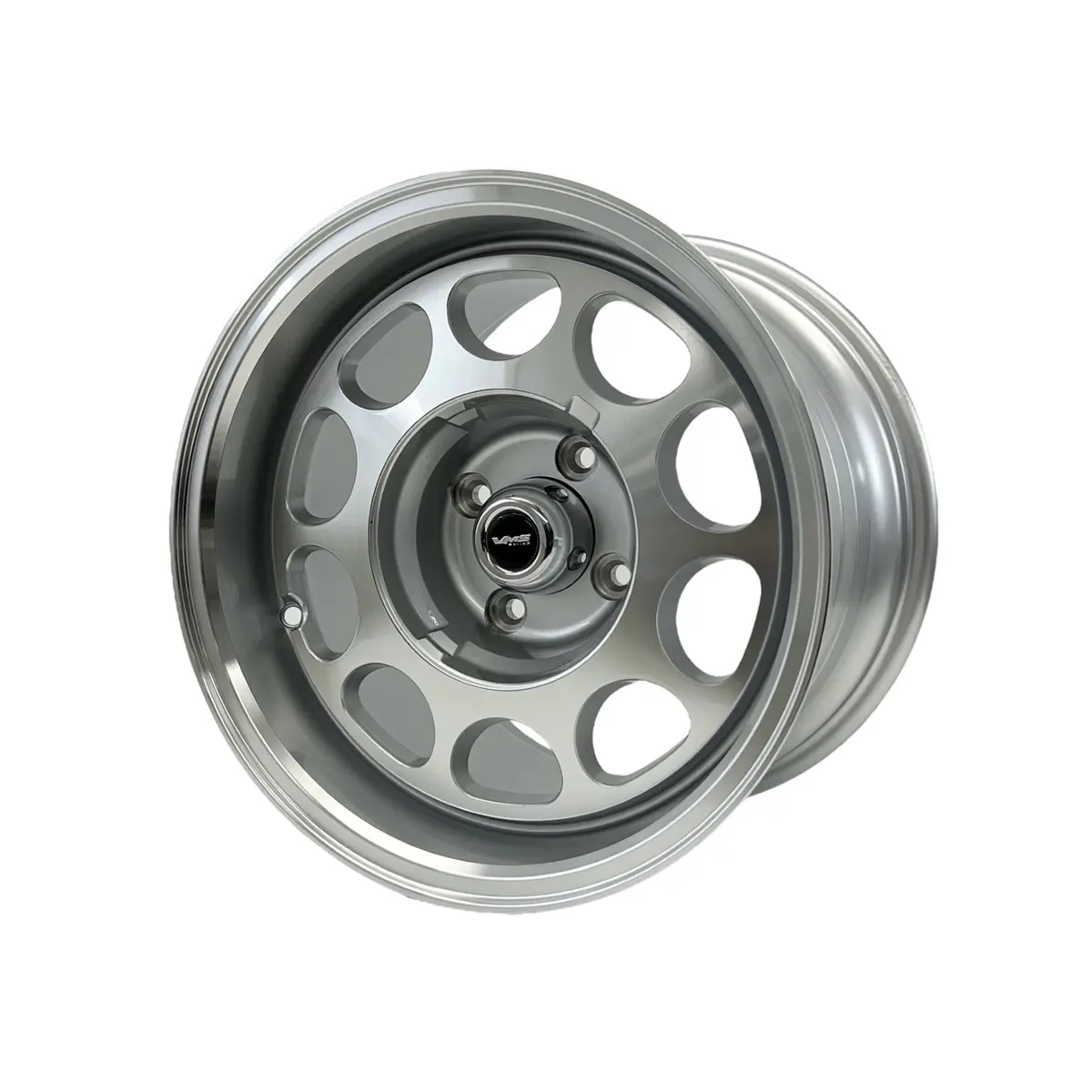 Vms Wheels Phone Dial 15X10 5X114.3 +20 Offset Silver Machined Finish - Vwpd008 1
