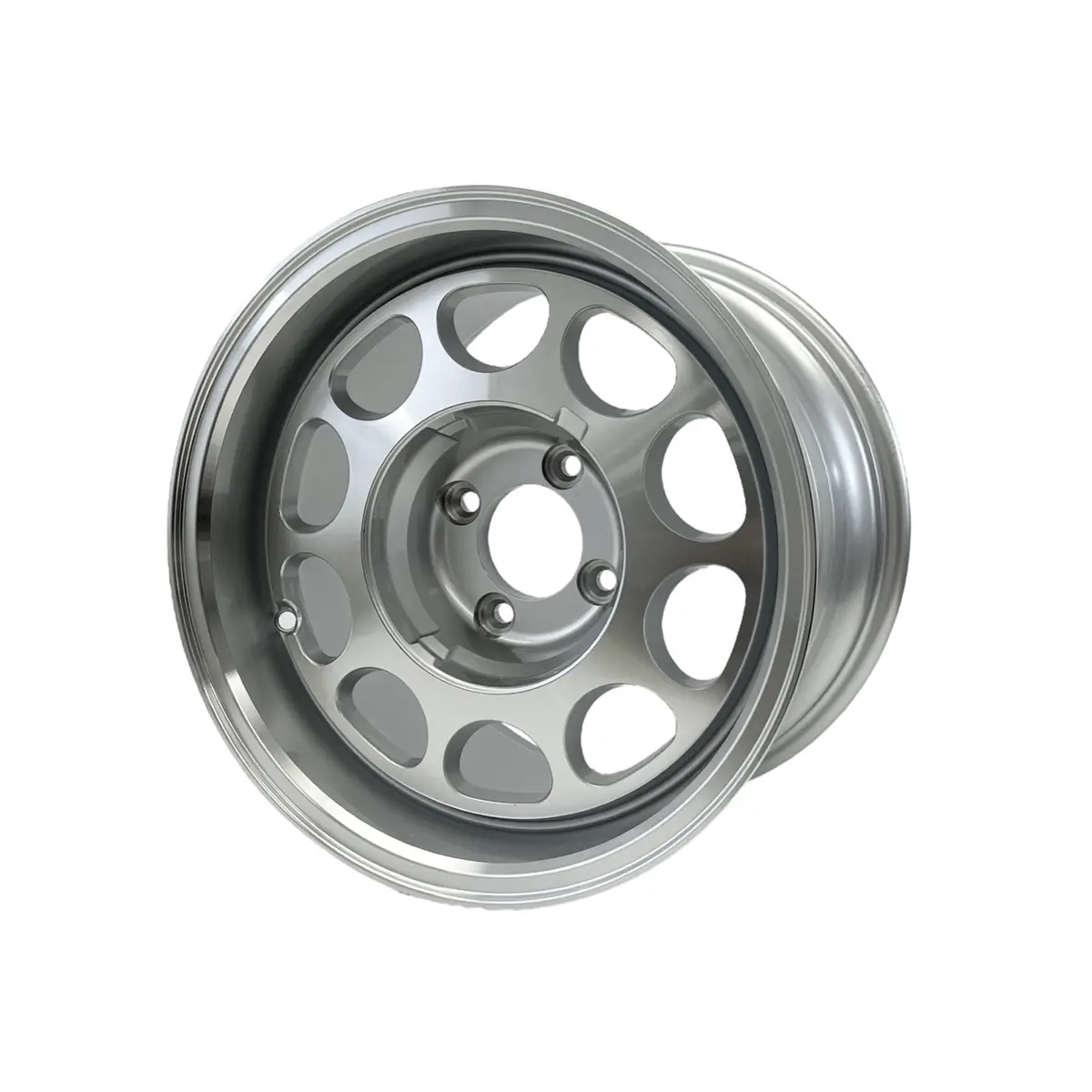 Vms Wheels Phone Dial 15X10 4X108 +20 Offset Silver Machined Finish - Vwpd006 1