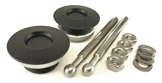 Quik-Latch Ql-38 Series Non-Locking Hood Pin Kits - Black - Ql-38-Lp/Bp 1