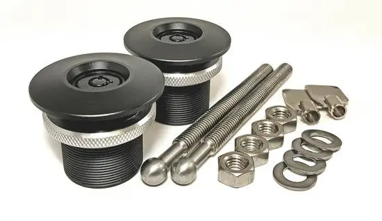 Quik-Latch Ql-38 Series Locking Hood Pin Kits - Black - Ql-38L-Lp/Bp 1