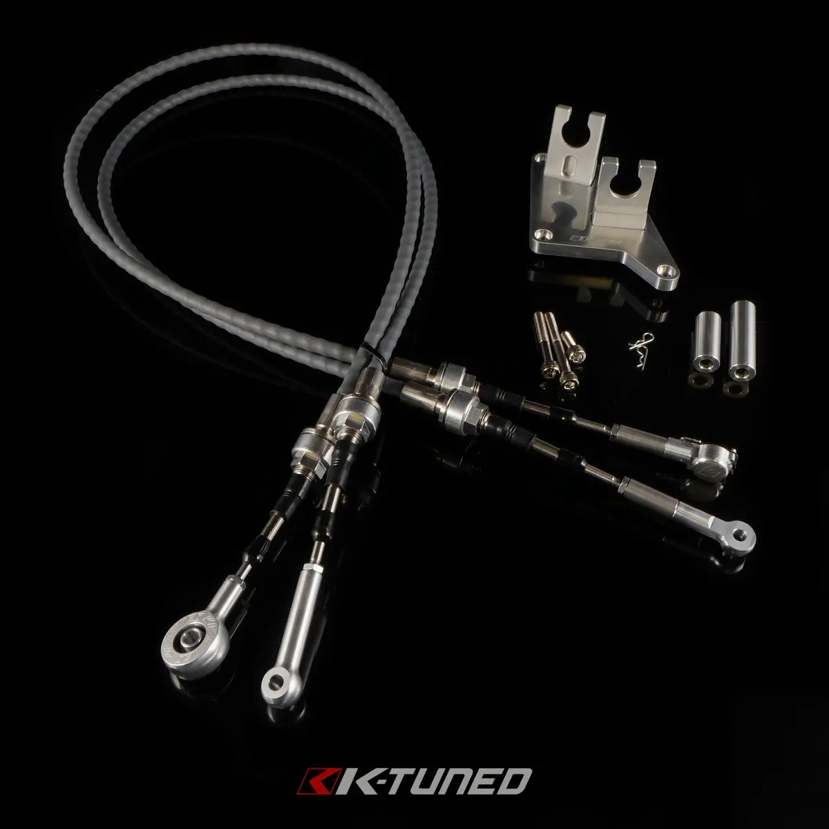 K-Tuned Shifter Cables - Race Spec Shifter Cables B-Series Awd W/ Bracket - R-Sft-Baw 1