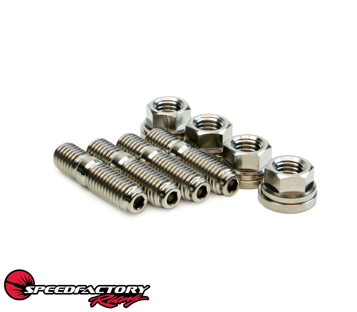 Speedfactory Racing Titanium Turbo To Manifold Stud Kit - 4Pc - Burnt - Sf-02-081-B 1
