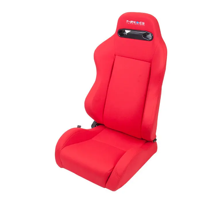 Nrg Type-R Cloth Sport Seat Red W/ Red Stitch W/ Logo - Rsc-210L/R 1