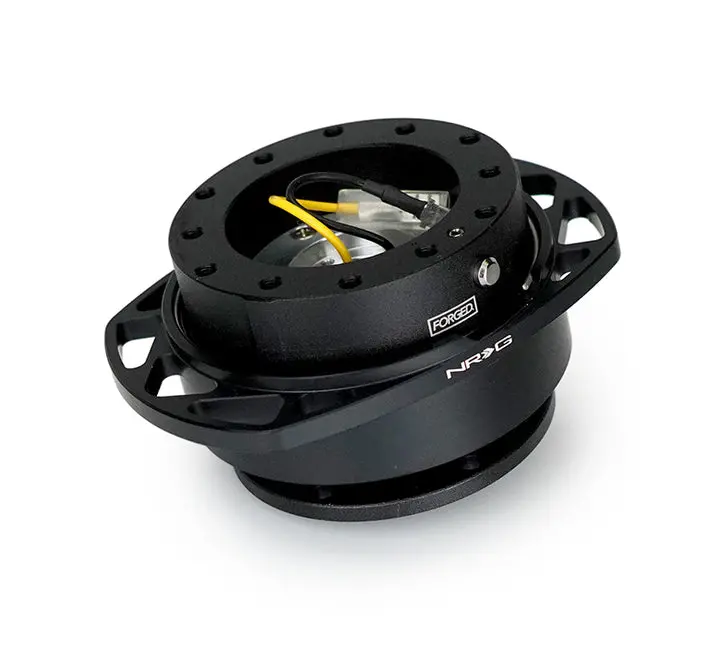 Nrg Quick Release Race Handle - Black Body / Black Cutout  Ring - Srk-257Bk-Bk 1