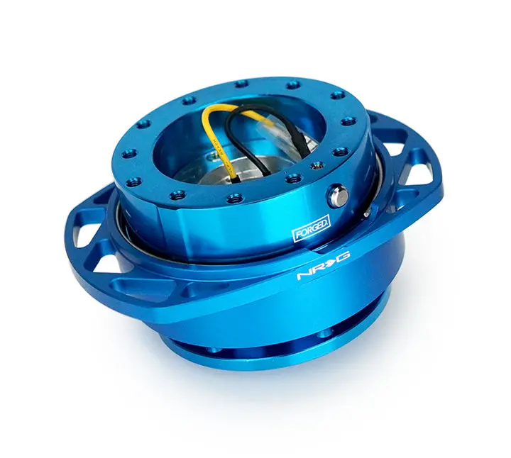 Nrg Quick Release Race Handle - Blue Body / Blue Cutout  Ring - Srk-257Bl-Bl 1