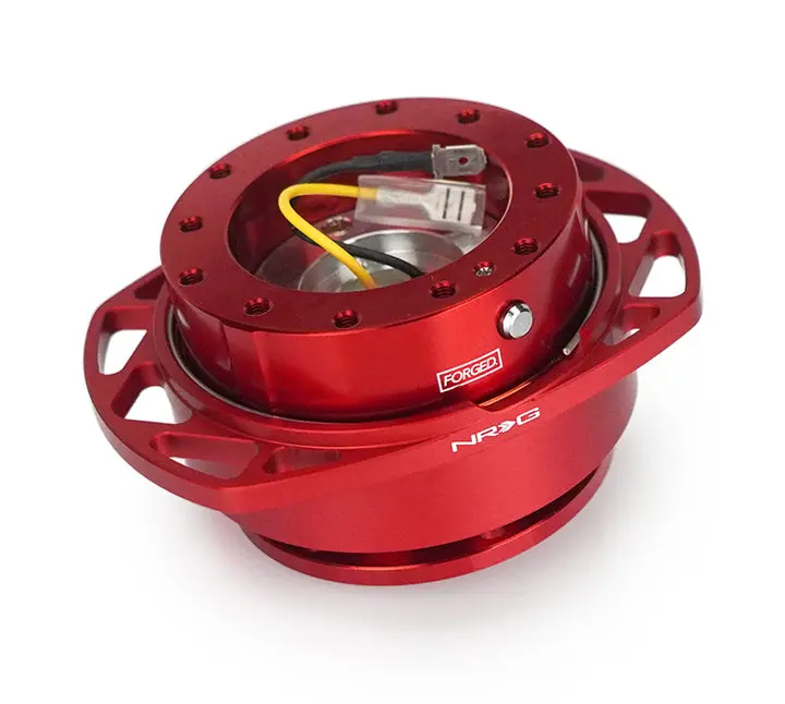 Nrg Quick Release Race Handle - Red Body / Red Cutout  Ring - Srk-257Rd-Rd 1
