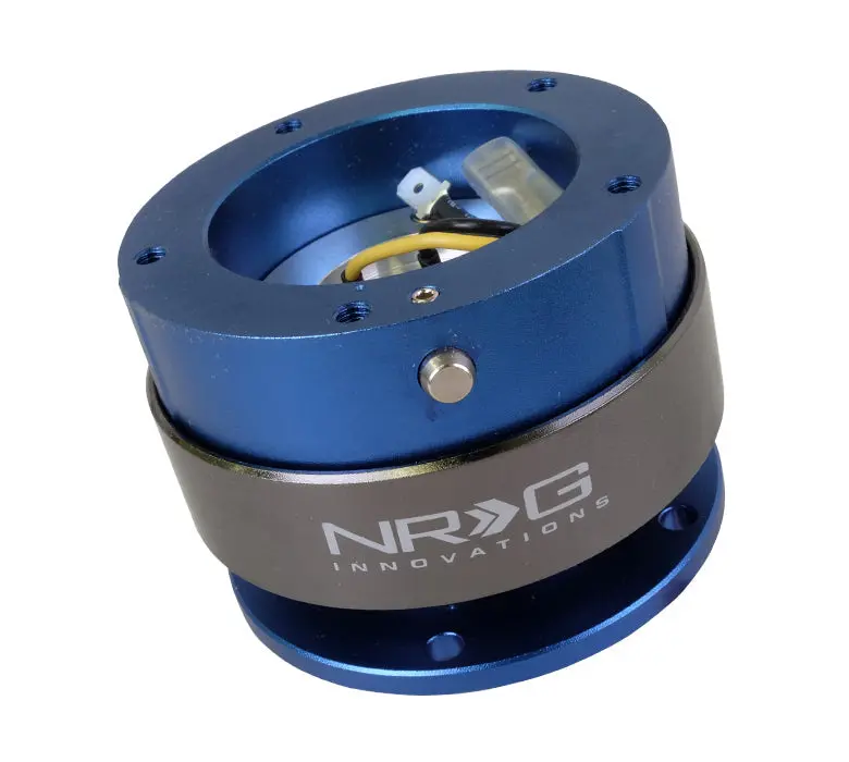 Nrg Quick Release 2.0 - Blue Body/Titanium Chrome Ring (5 Hole Base, 5 Hole Top) - Srk-300Bl 1