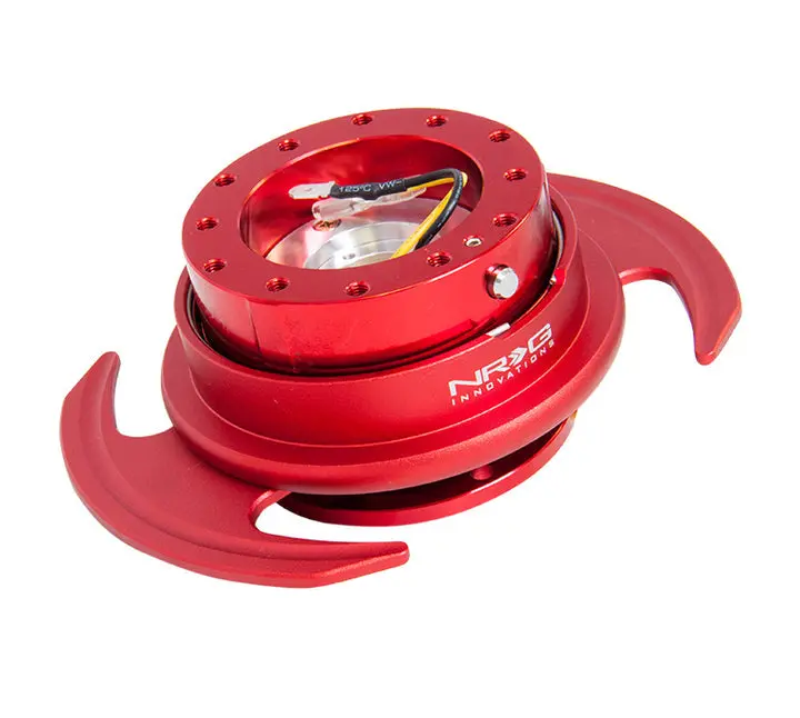 Nrg Quick Release 3.0 - Red Metal Body/Red Ring W/ Handles - Srk-650Rd 1