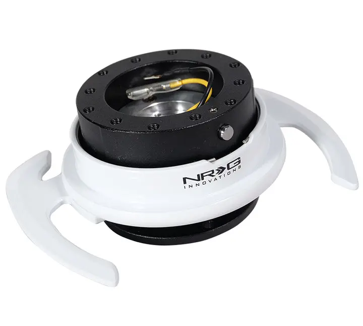 Nrg Quick Release 4.0 - Black Body / White Ring W/ Handles - Srk-700Bk/Wt 1