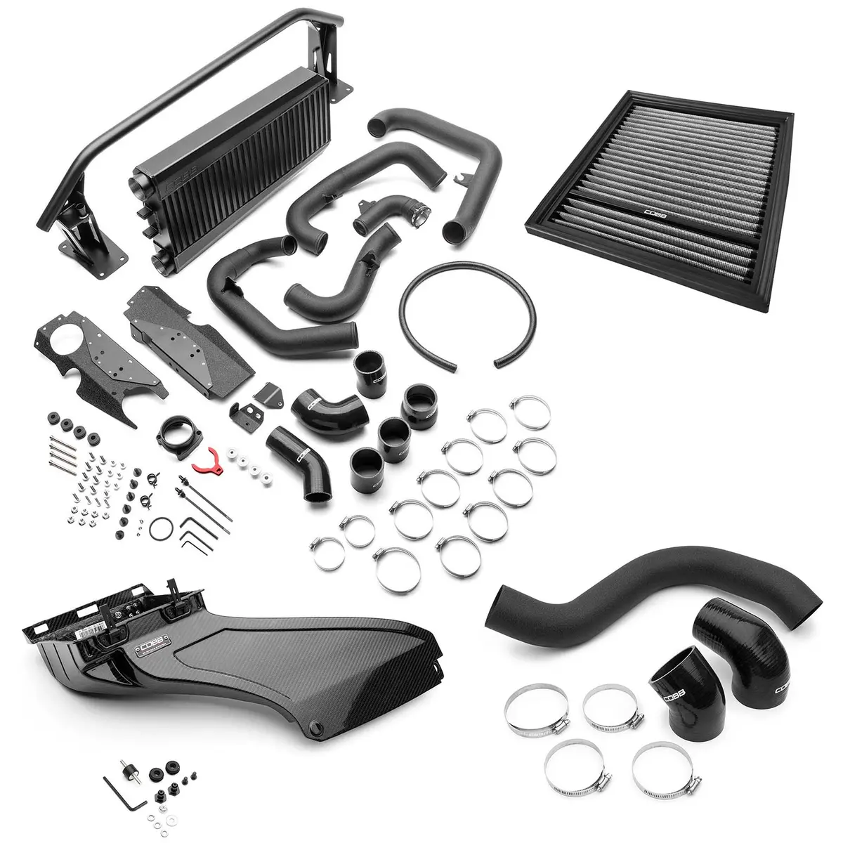Cobb Front Mount Intercooler Kit + Redline Intake Package - Black - 2022+ Subaru Wrx - Sub006fmicred-Bk 1