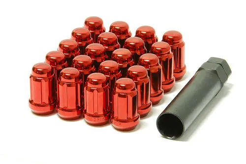 Muteki Spline Lug Nuts Closed End - Red 1
