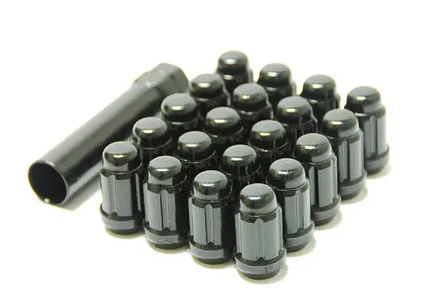 Muteki Spline Lug Nuts Closed End - Deep Black 1